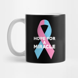 Hope For A Miracle Pink Blue Ribbon Mug